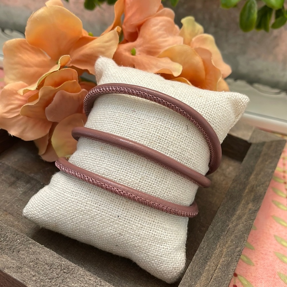 JBloom Mauve Leather Wrap/ Bracelet